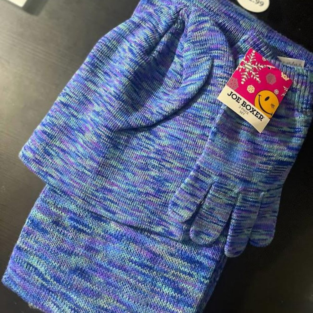 B_Joe Boxer Scarf Gloves Hood Set Youth L